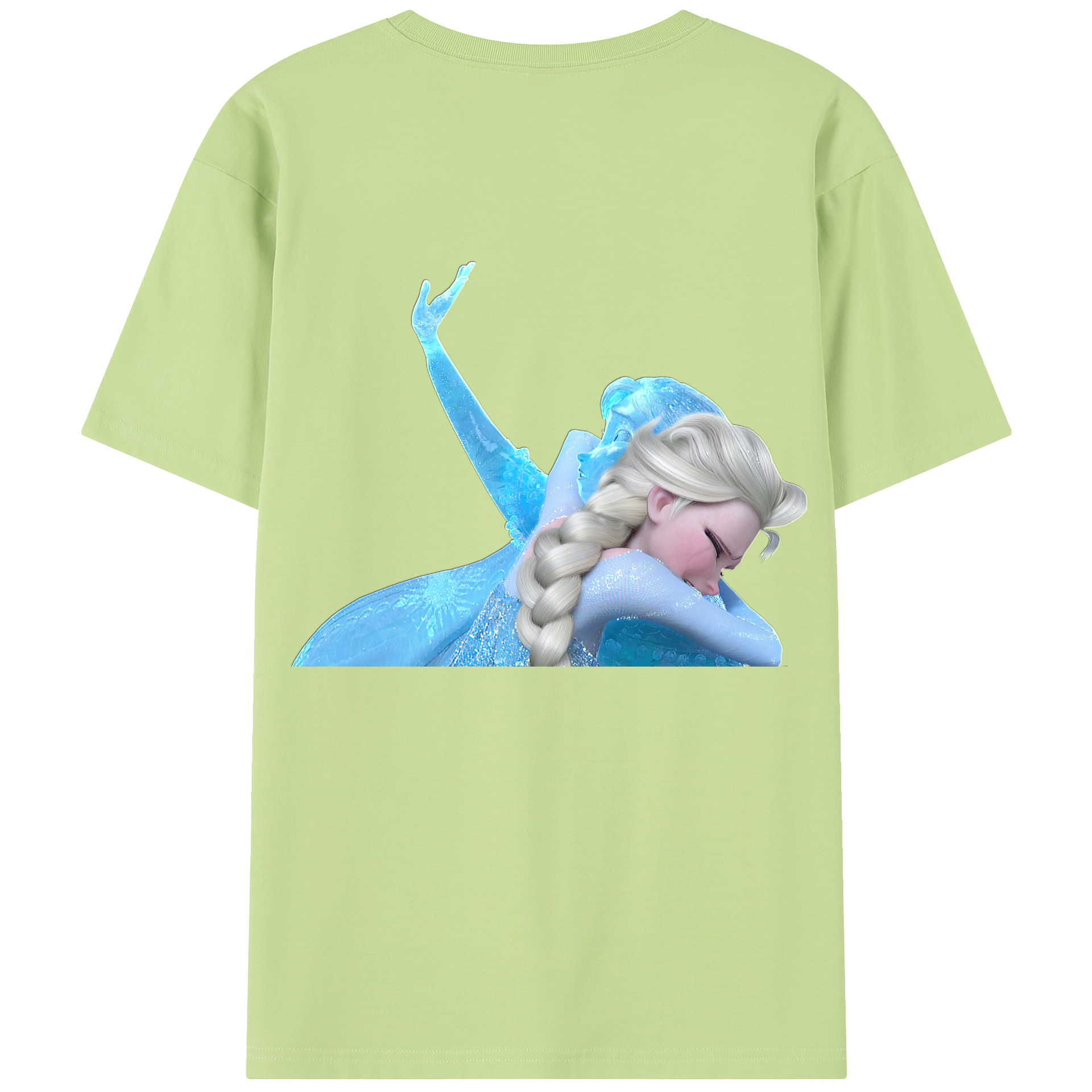 （画像用） アナと雪の女王 アンナ エルサ Frozen Anna Elsa 綿100％半袖Tシャツ（背面プリント）